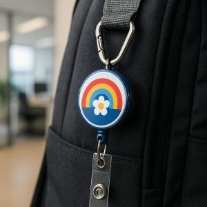 Retractable ID Badge Reel Carabiner